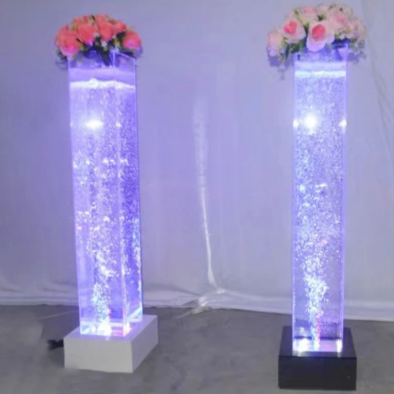 Wedding Fountain - عمود فقاعات راقصة مخصص من الأكريليك