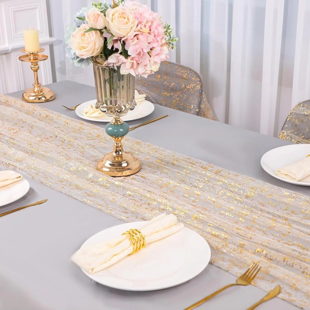 Table Runner Sequin - مفرش طاولة فاخر بتصميم أوروبي ناعم