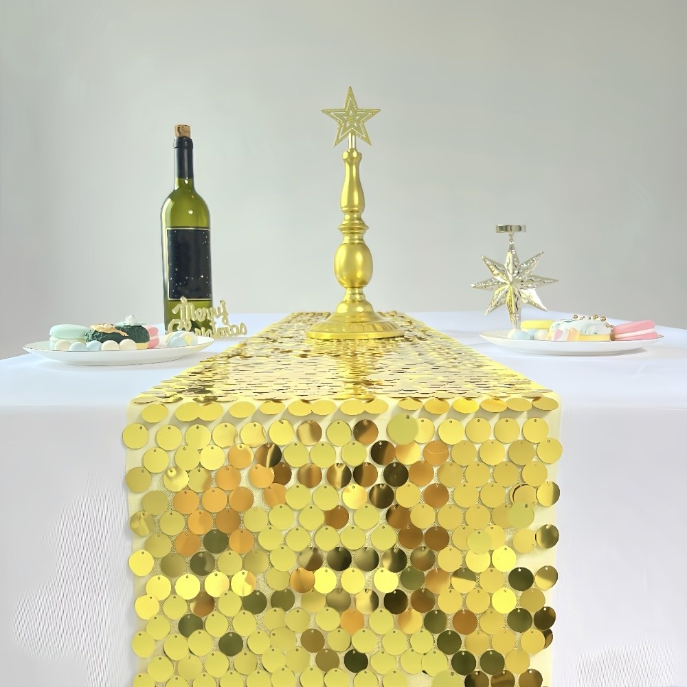 مفرش طاولة بتصميم قشور السمك،  - مراجعة Table Runner Sequin وسعره
