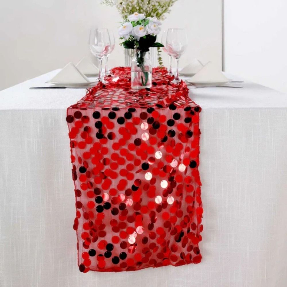 مفرش طاولة بتصميم قشور السمك،  - مراجعة Table Runner Sequin وسعره