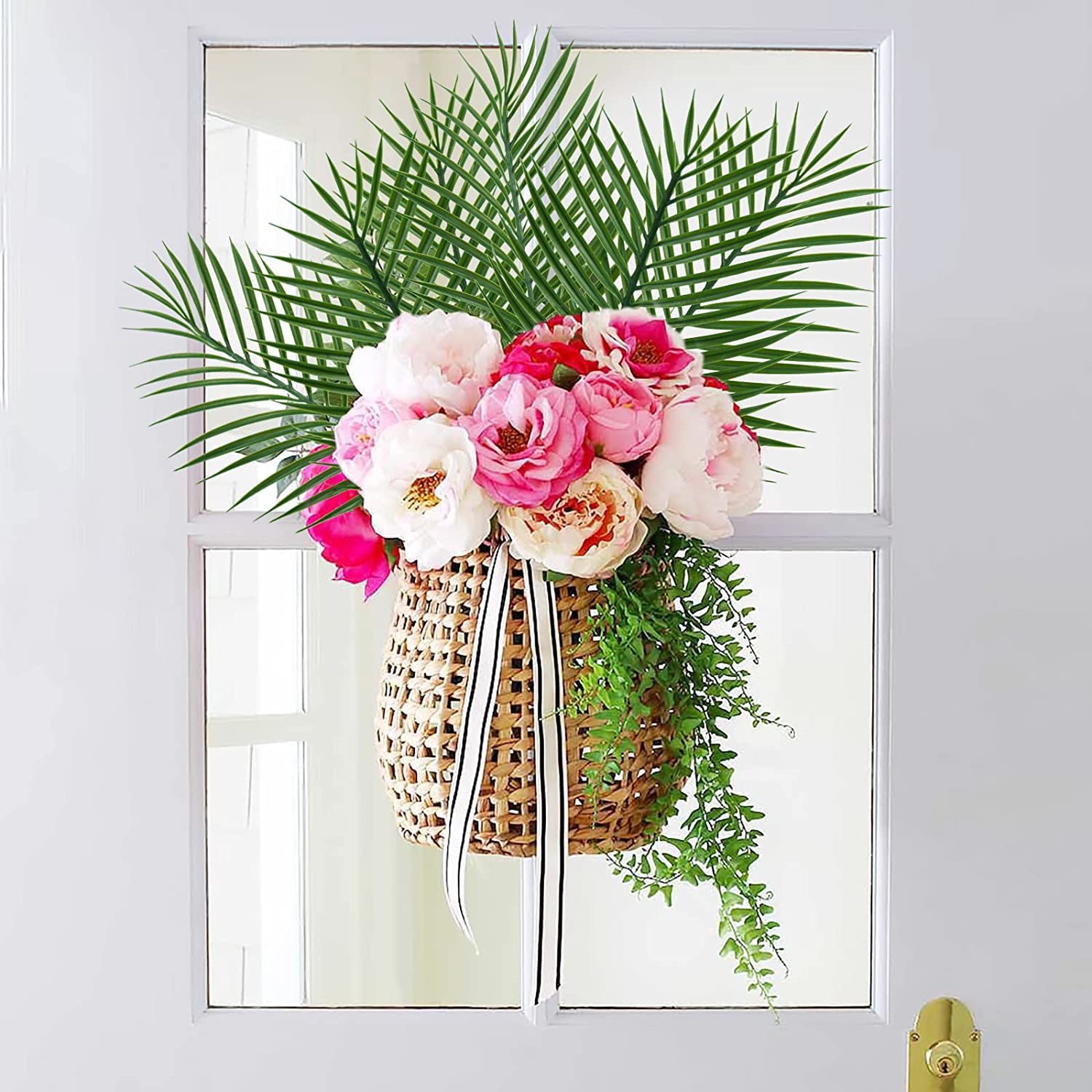 5 قطعة أوراق النخيل الاصطناعية - مراجعة Flower Girl Basket وسعره