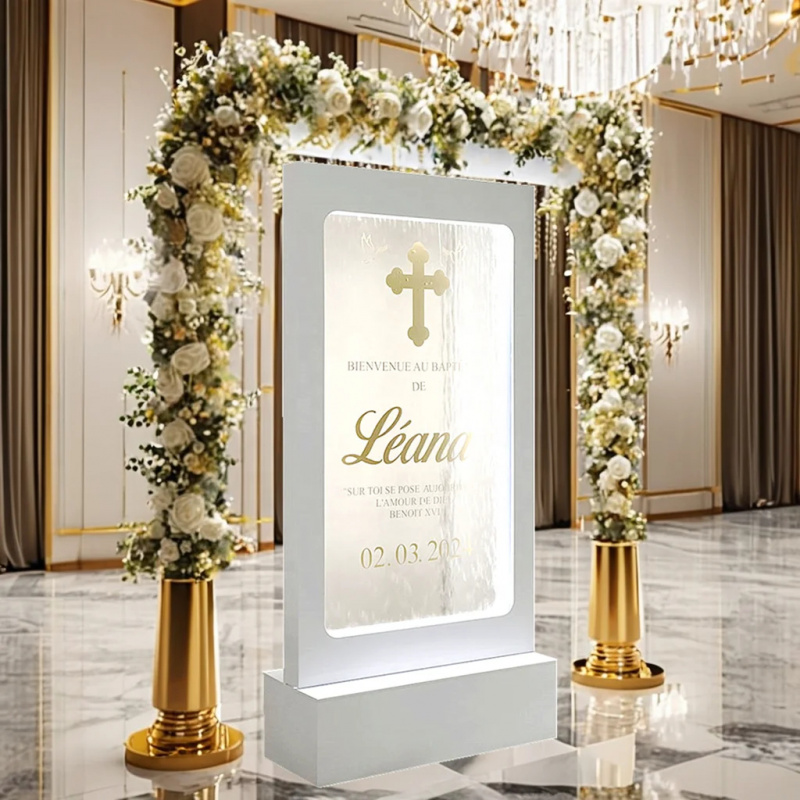 لافتة ترحيب زجاجية مخصصة للزفا - مراجعة Wedding Fountain وسعره