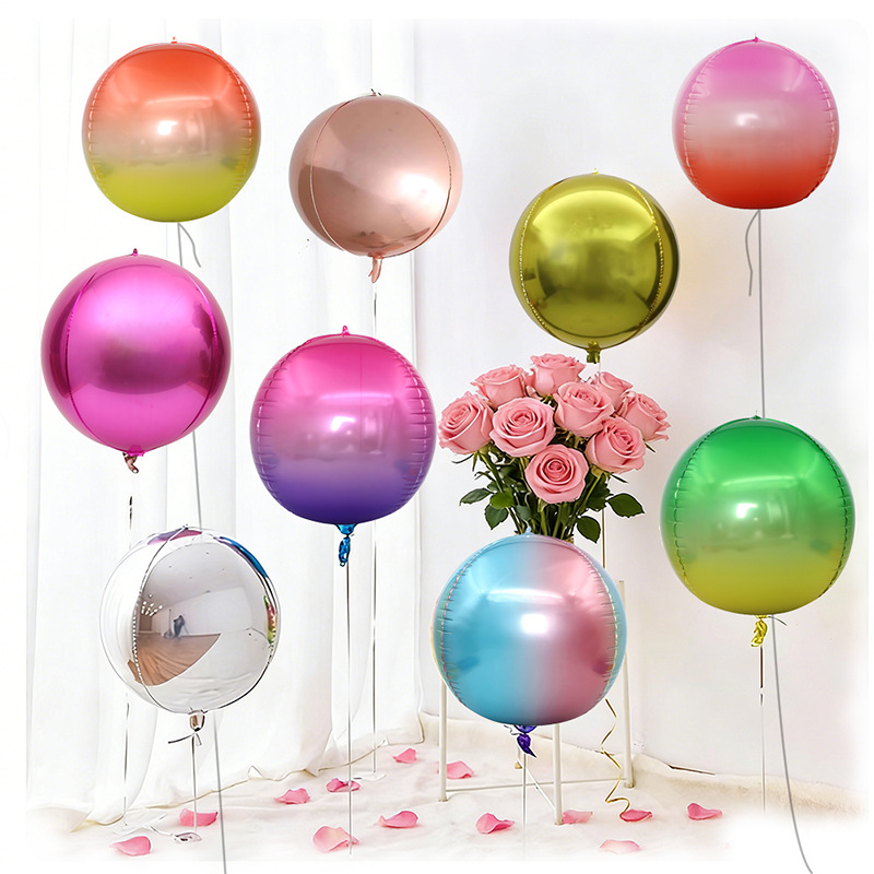 5 قطع بالونات معدنية دائرية 4D - مراجعة Wedding Decor Supply Store وسعره