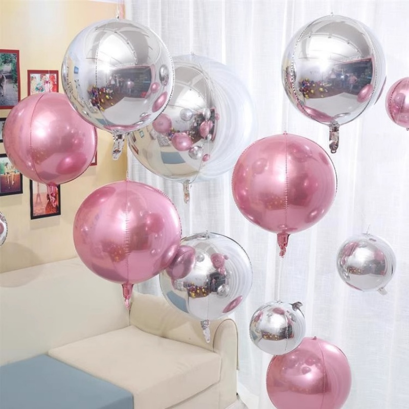 5 قطع بالونات معدنية دائرية 4D - مراجعة Wedding Decor Supply Store وسعره