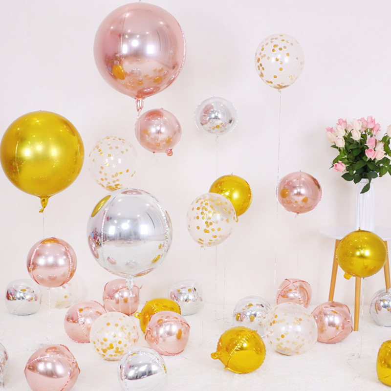 5 قطع بالونات معدنية دائرية 4D - مراجعة Wedding Decor Supply Store وسعره