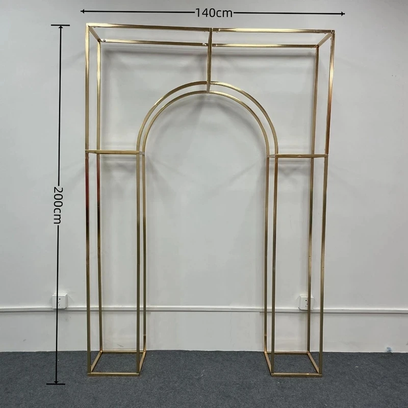 1/3 قطعة خلفية ذهبية هندسية فا - مراجعة Wedding Decor Supply Store وسعره