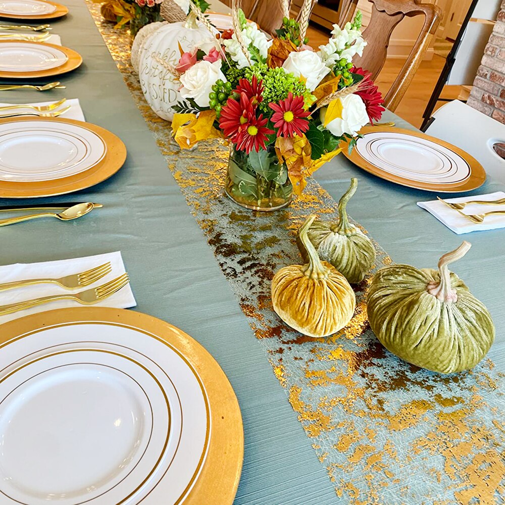 لامعة ذهبية رقيقة معدنية عدائي - مراجعة Table Runner Sequin وسعره