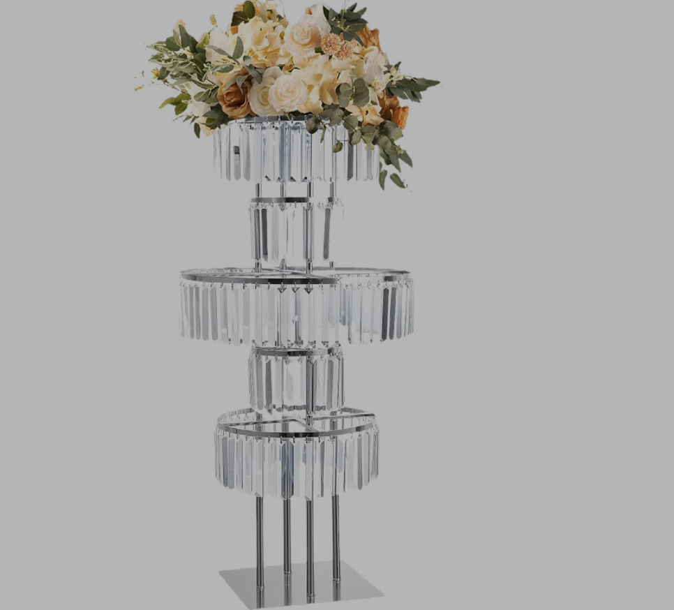 4 قطع حامل زهور كريستالي بطول  - مراجعة Wedding Decor Supply Store وسعره